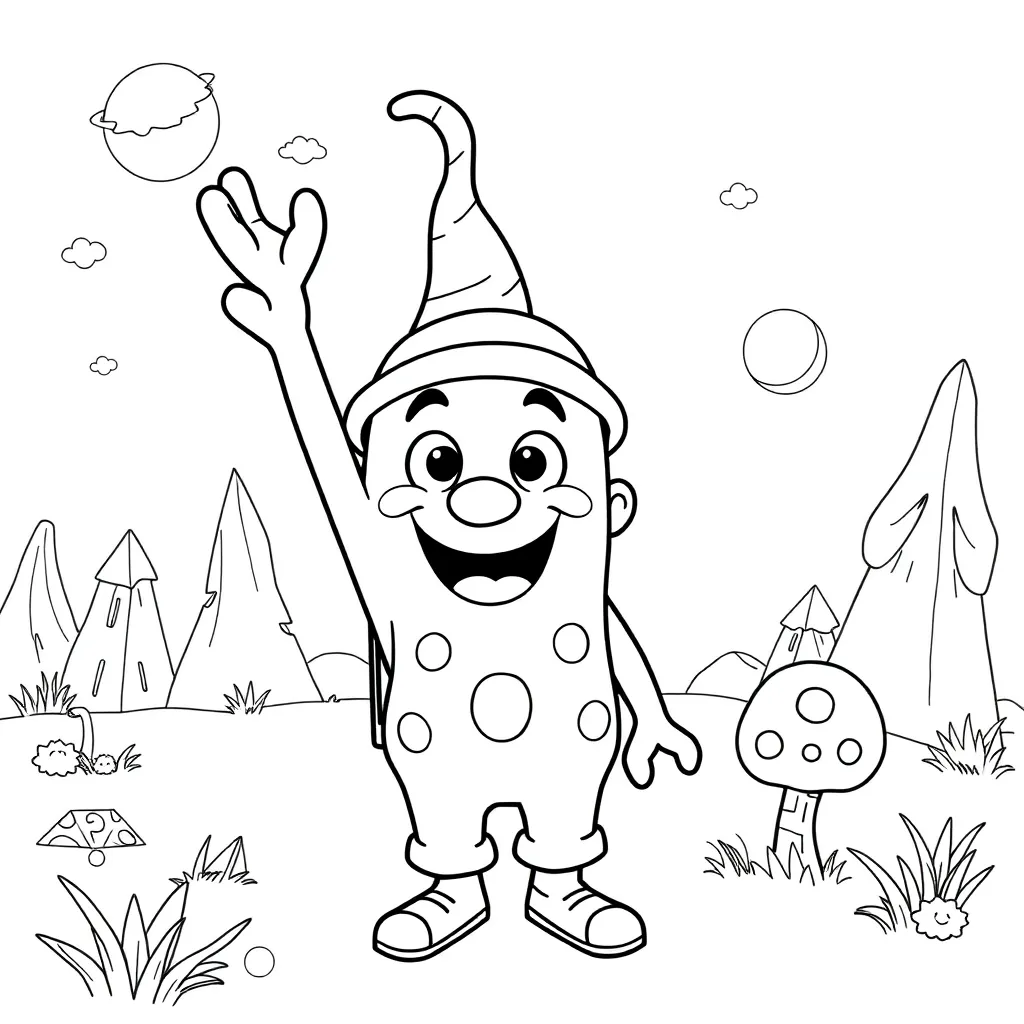 Blippi coloring page