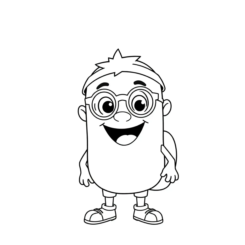 Blippi coloring page