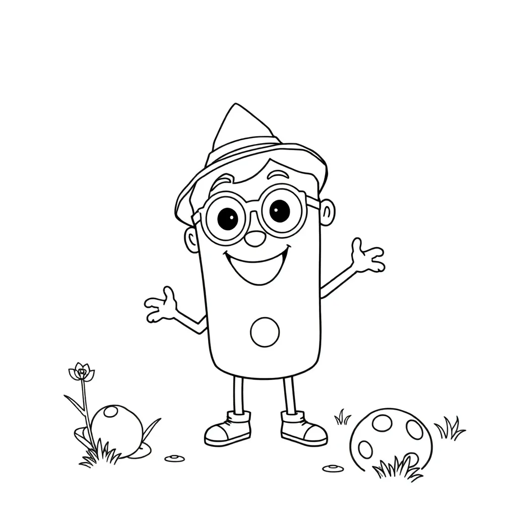 Blippi coloring page