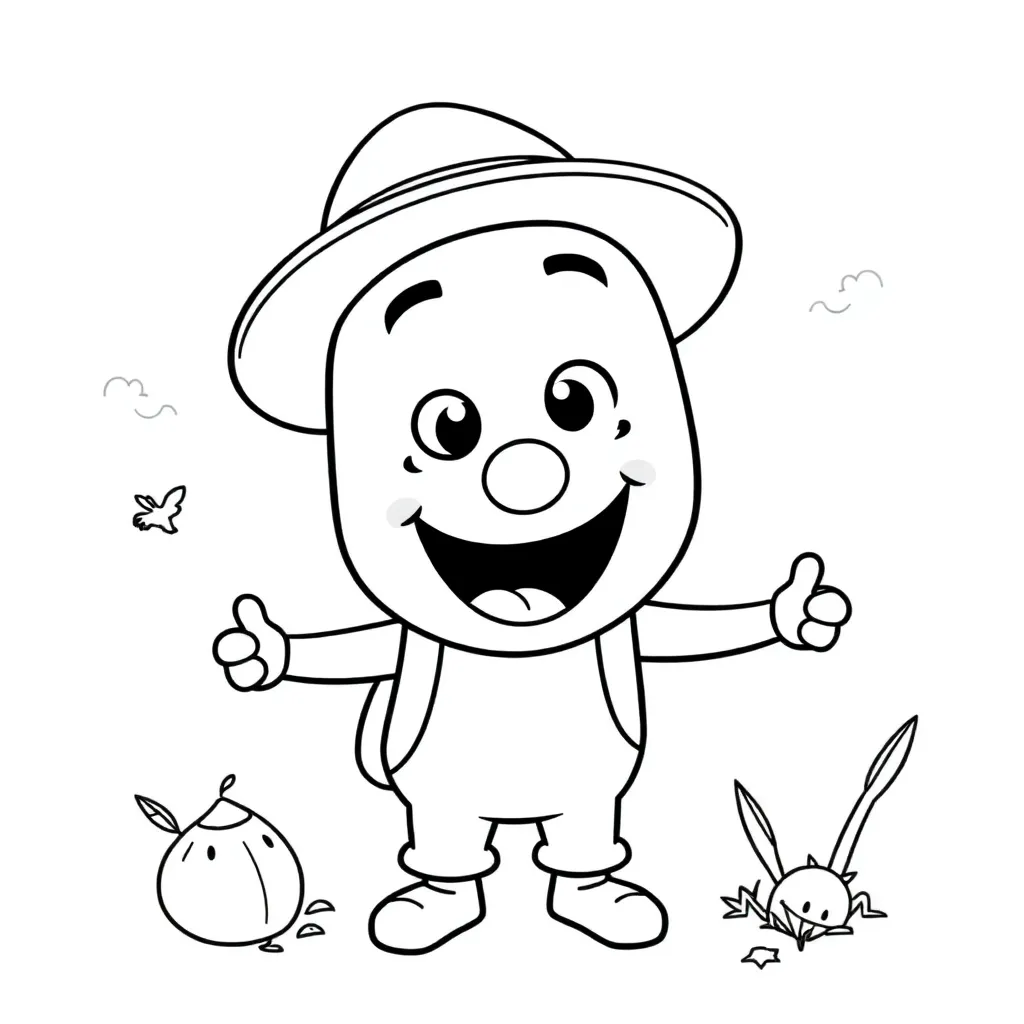 Blippi coloring page