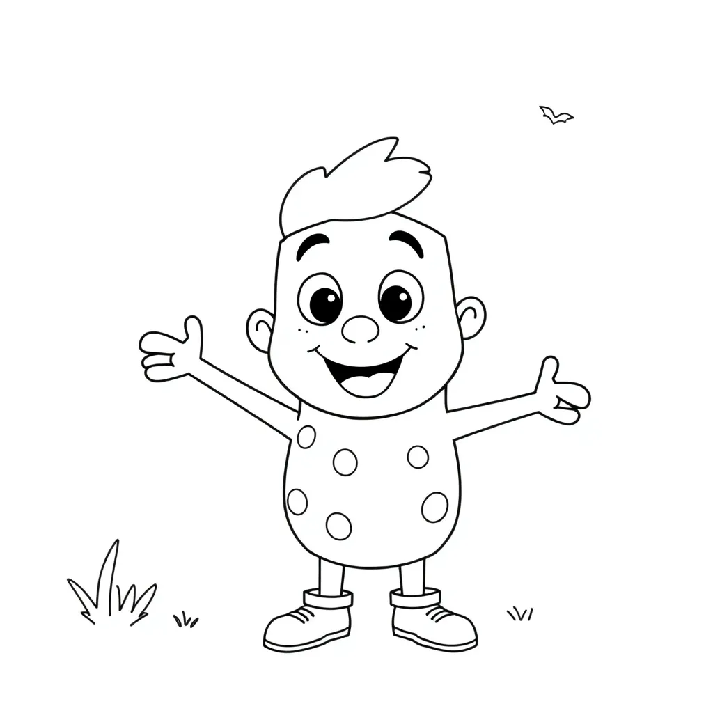 Blippi coloring page