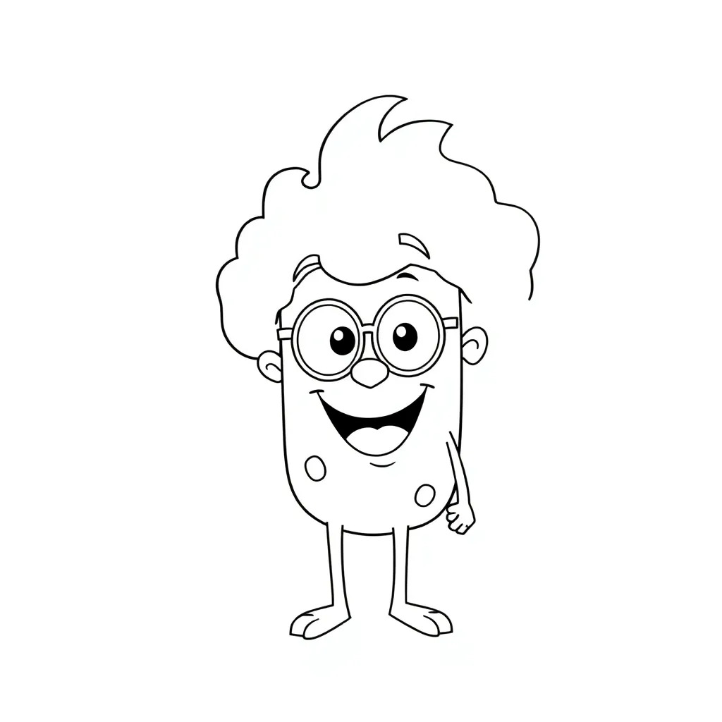 Blippi coloring page