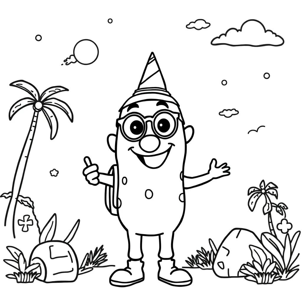 Blippi coloring page