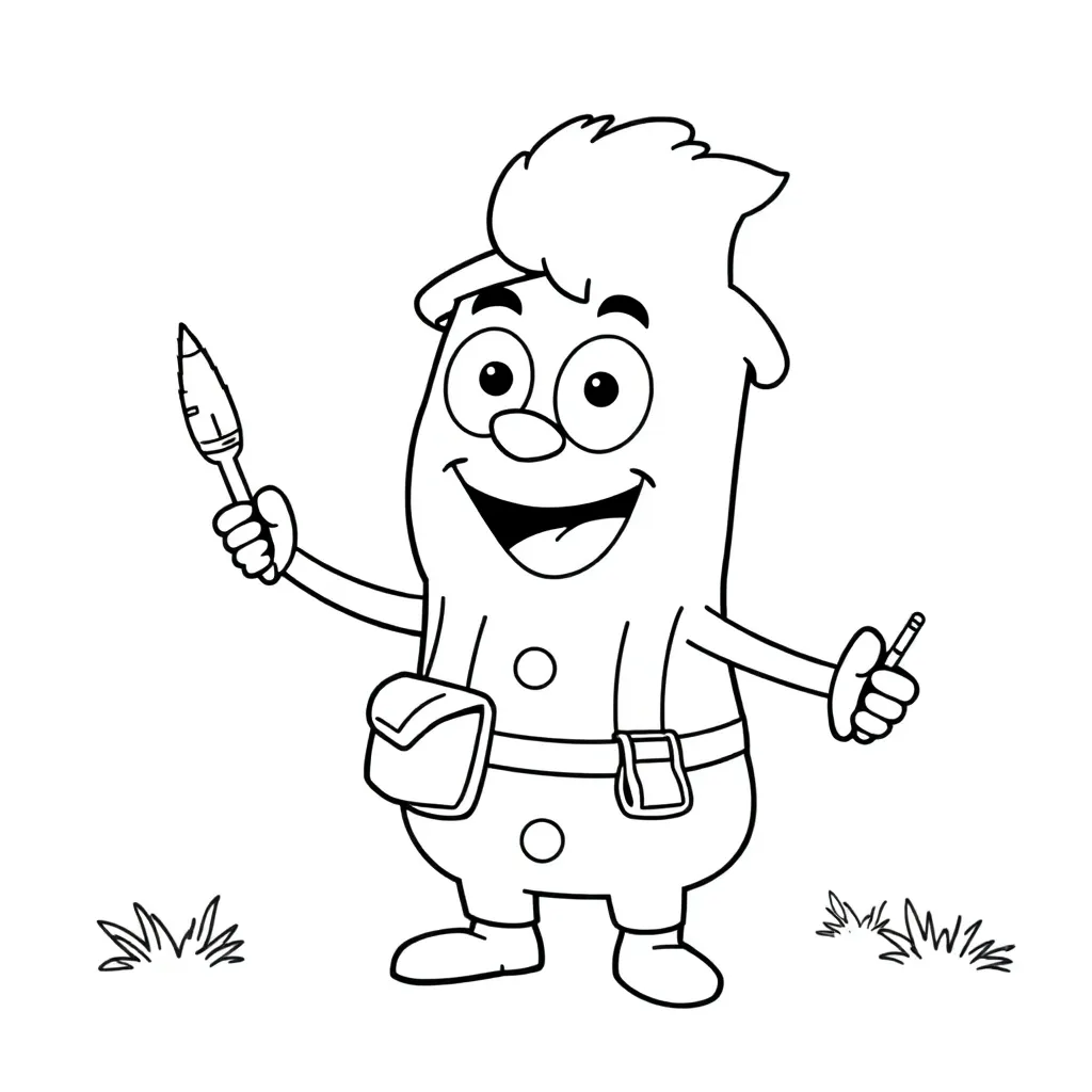 Blippi coloring page