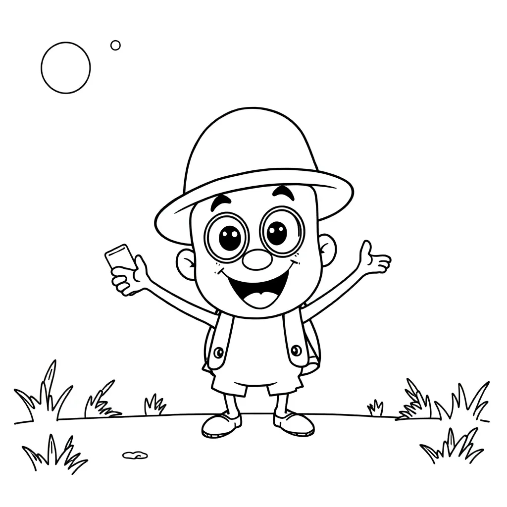 Blippi coloring page