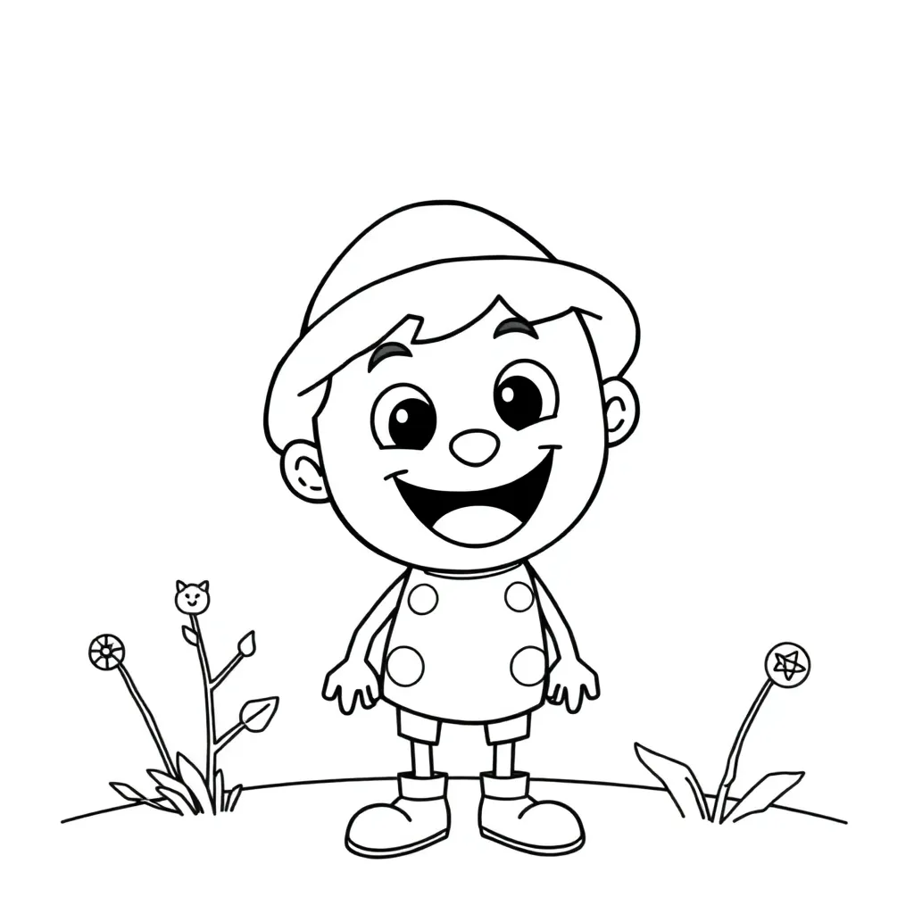 Blippi coloring page