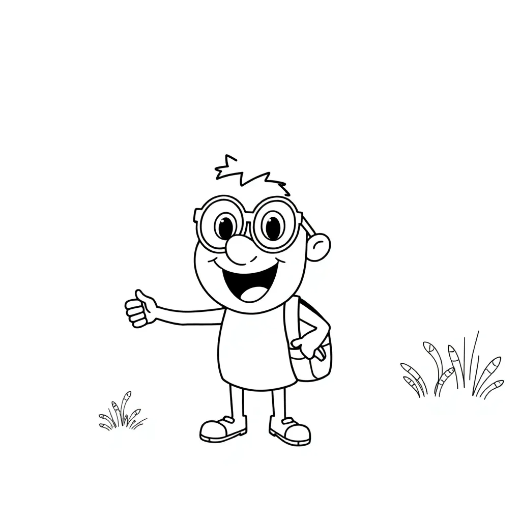 Blippi coloring page