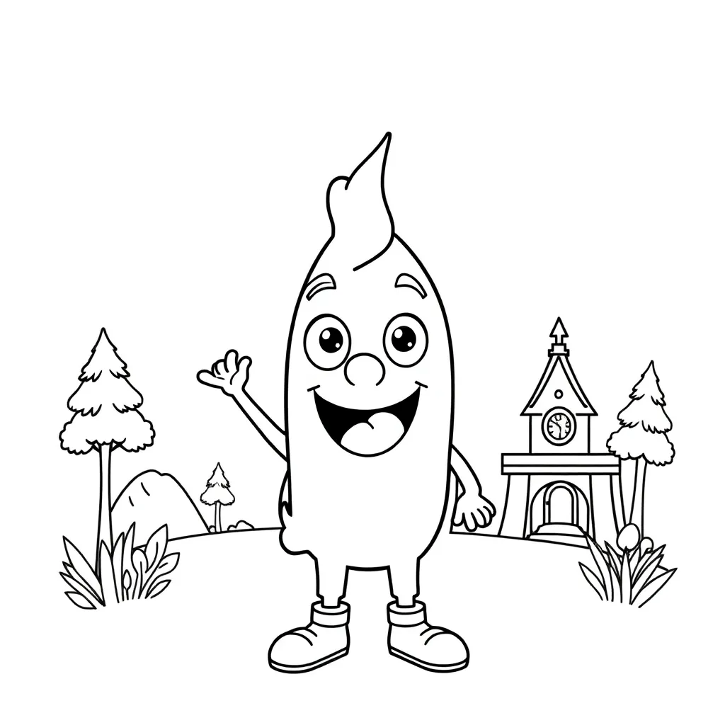 Blippi coloring page