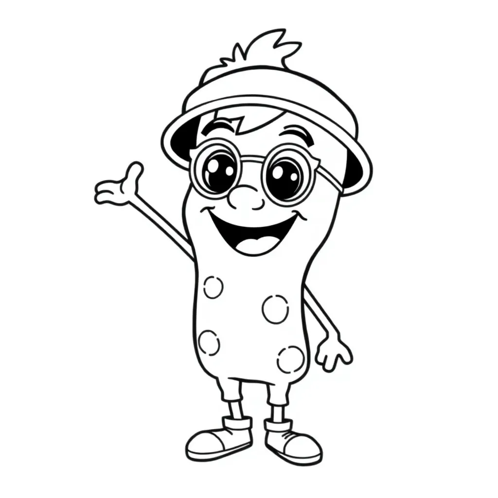 Blippi coloring page
