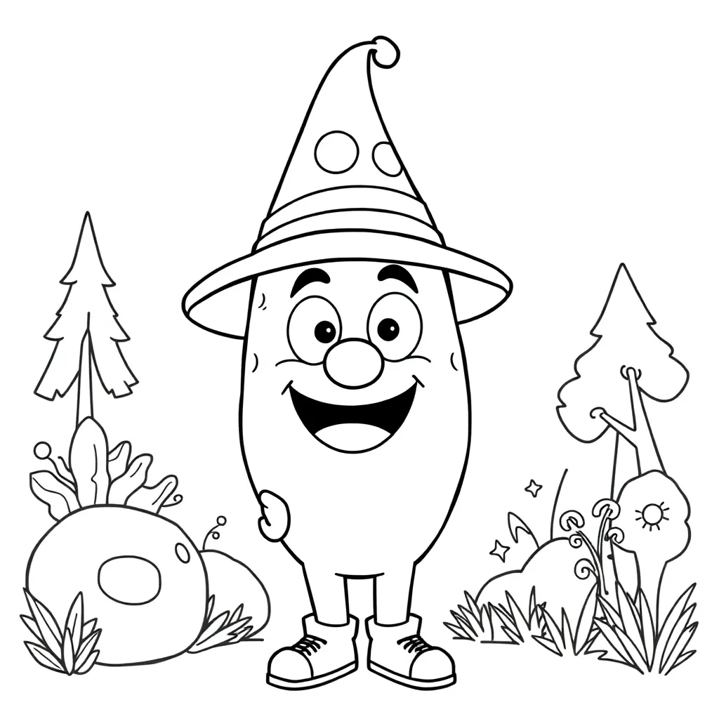 Blippi coloring page