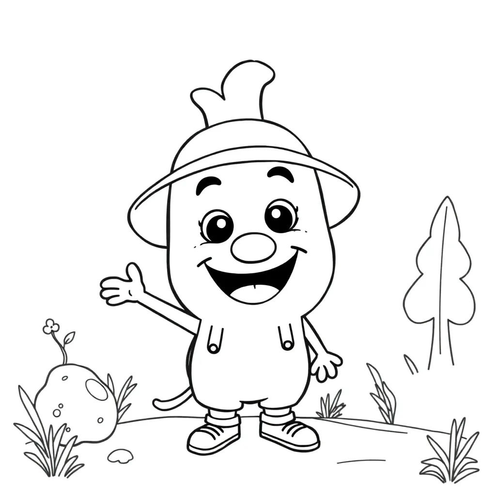 Blippi coloring page