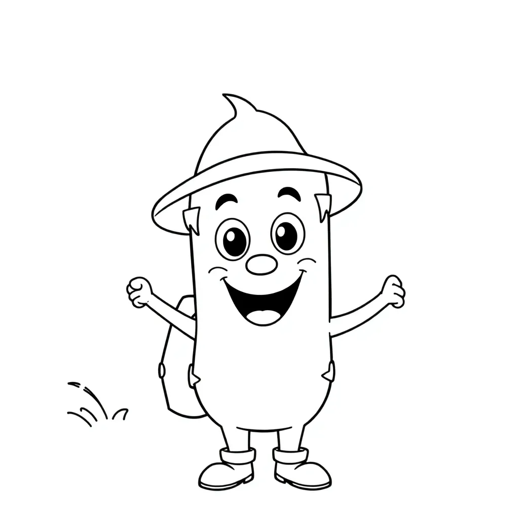 Blippi coloring page