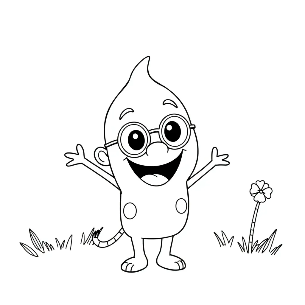 Blippi coloring page
