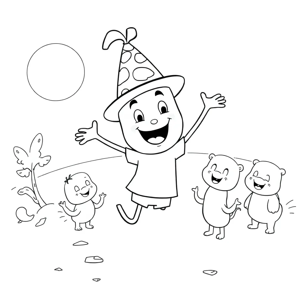Blippi coloring page