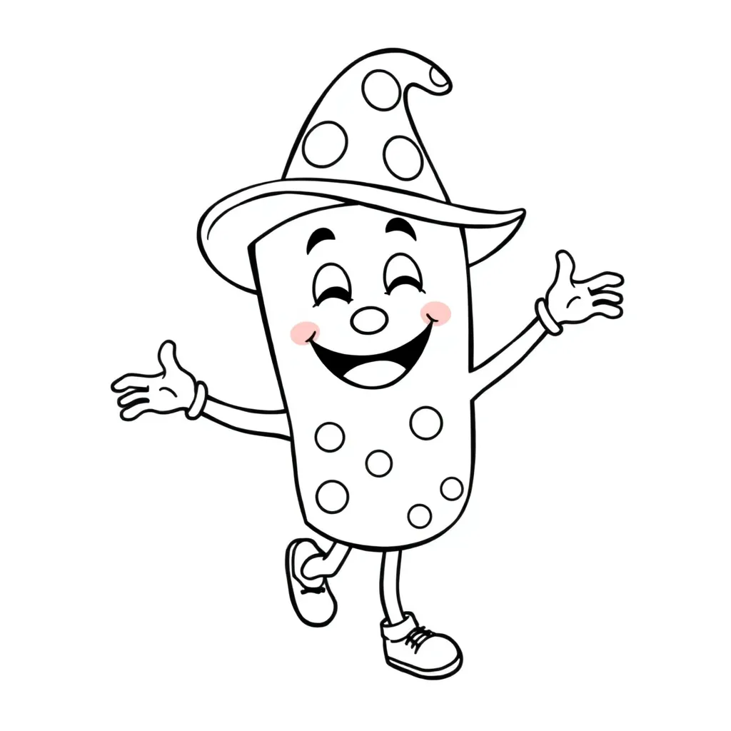 Blippi coloring page
