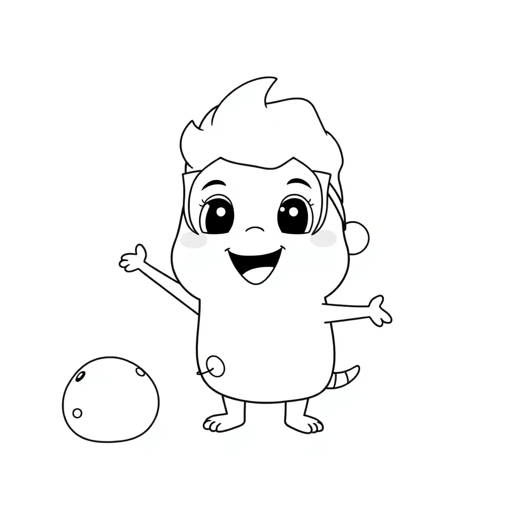 Blippi coloring page