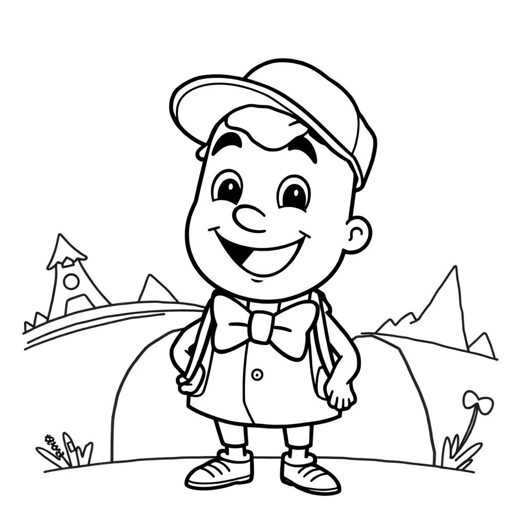 Blippi coloring page