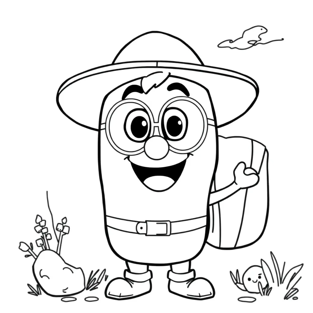 Blippi coloring page