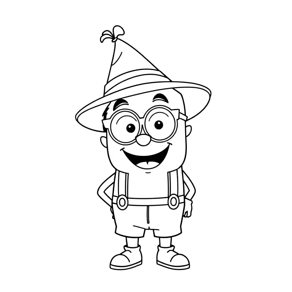 Blippi coloring page