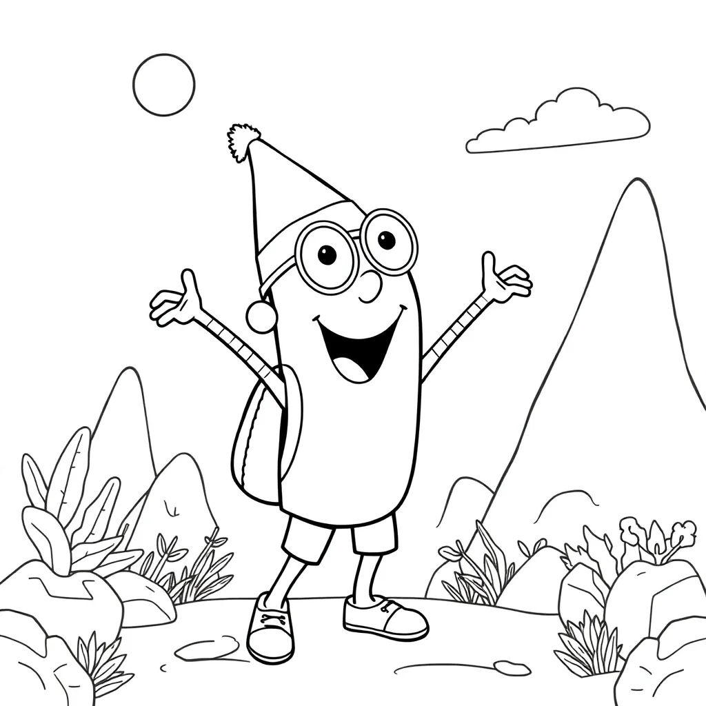 Blippi coloring page
