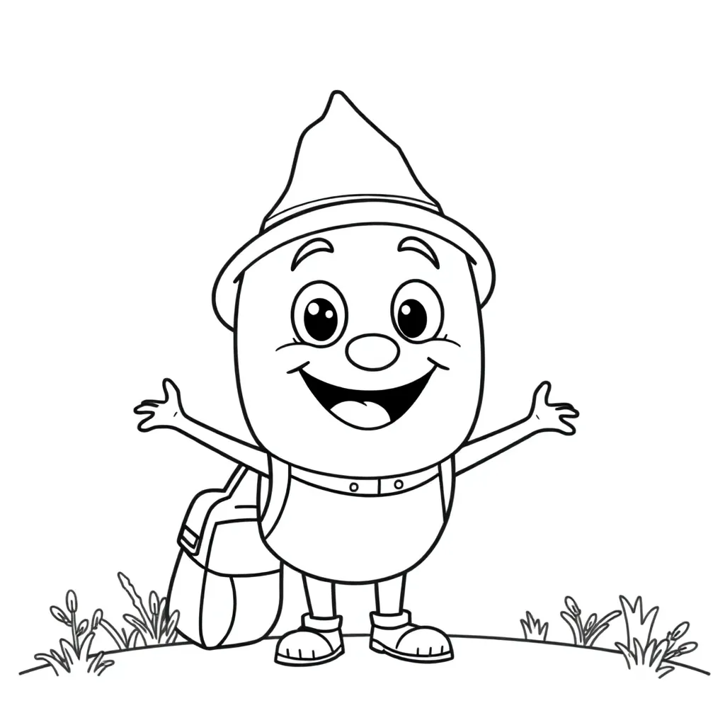 Blippi coloring page