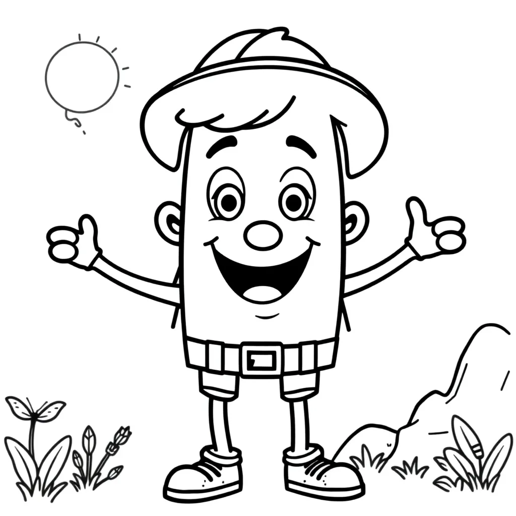 Blippi coloring page