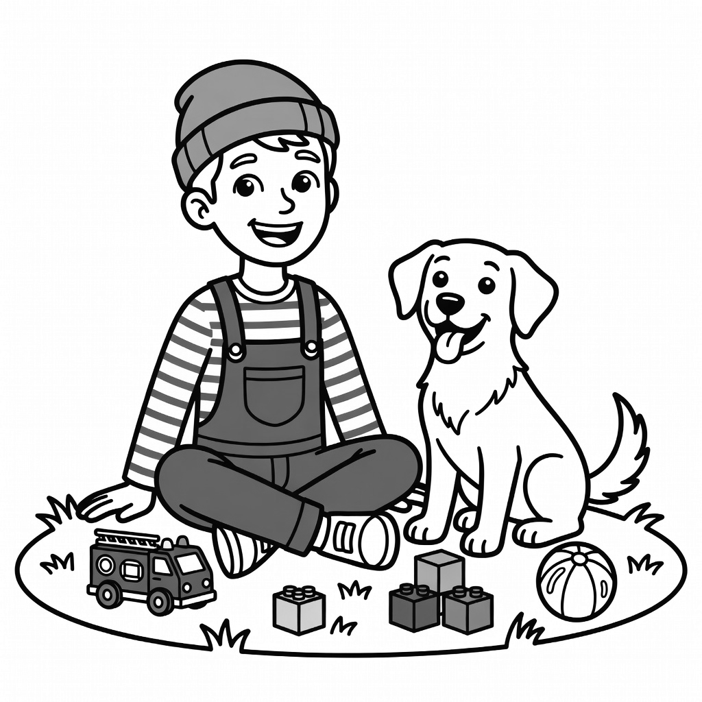 Blippi coloring page