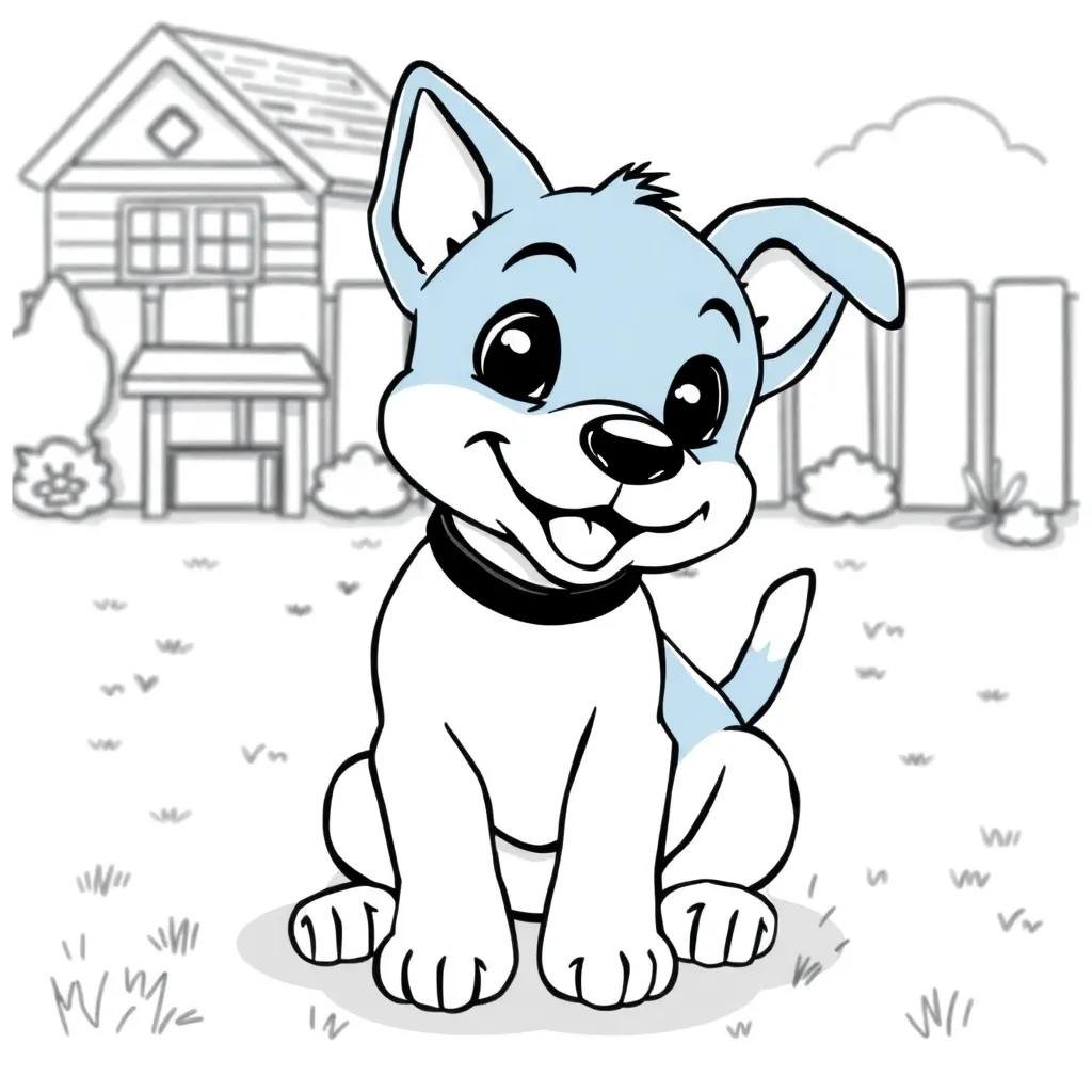 Bluey coloring page