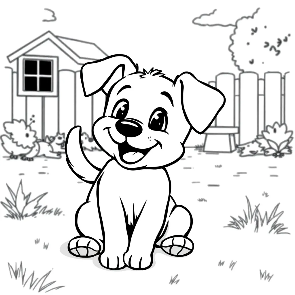Bluey coloring page