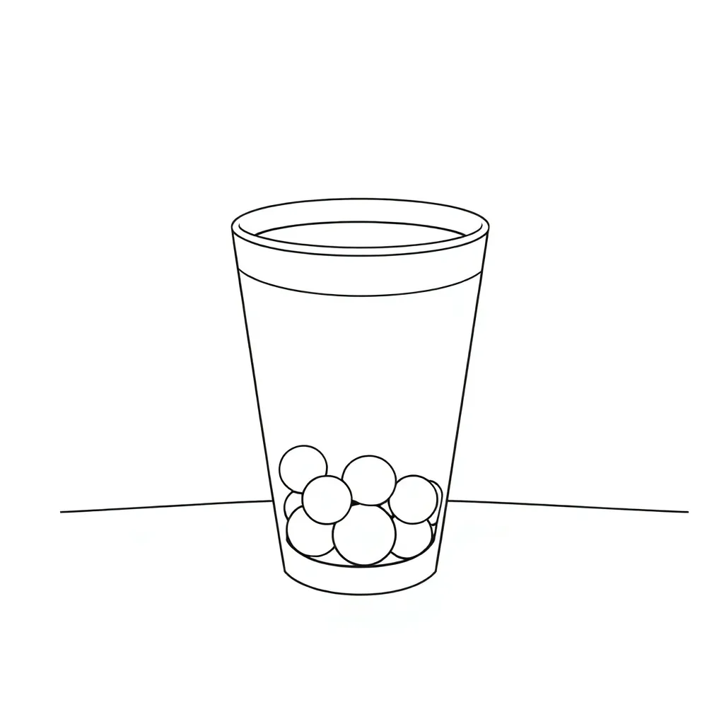 Boba Tea coloring page