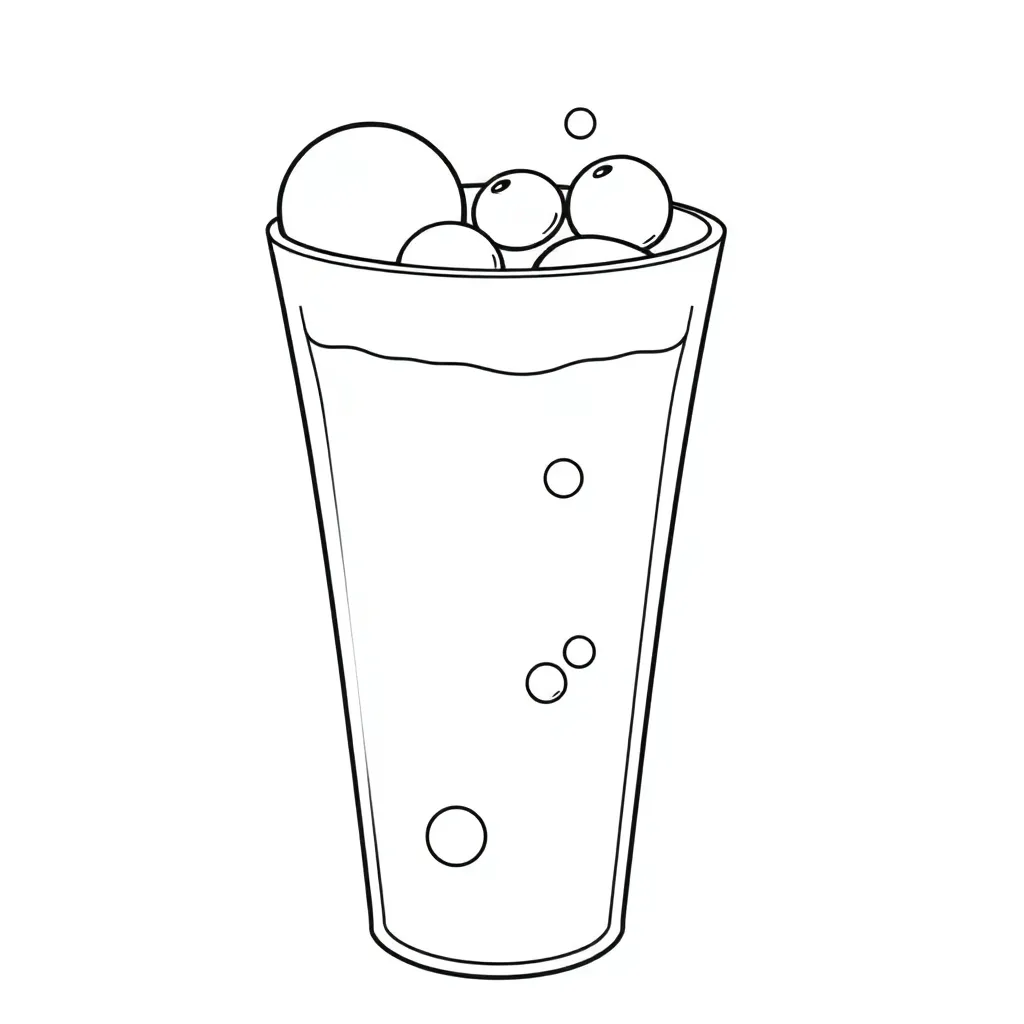 Boba Tea coloring page