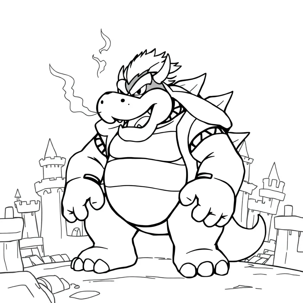 Bowser coloring page