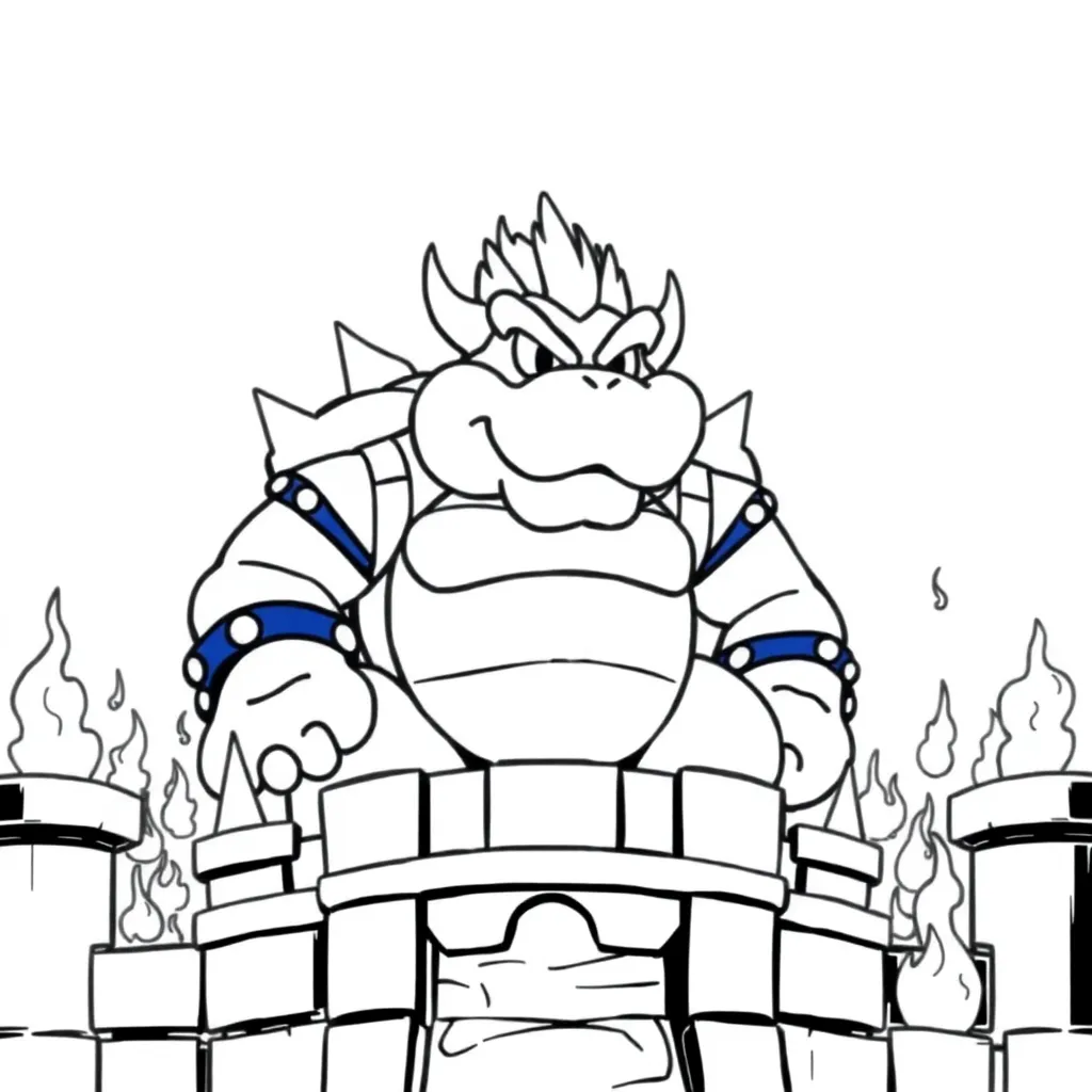 Bowser coloring page