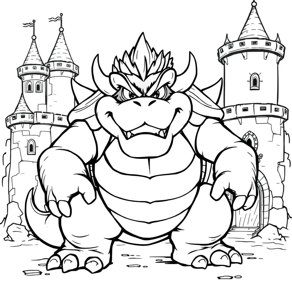 Bowser coloring page