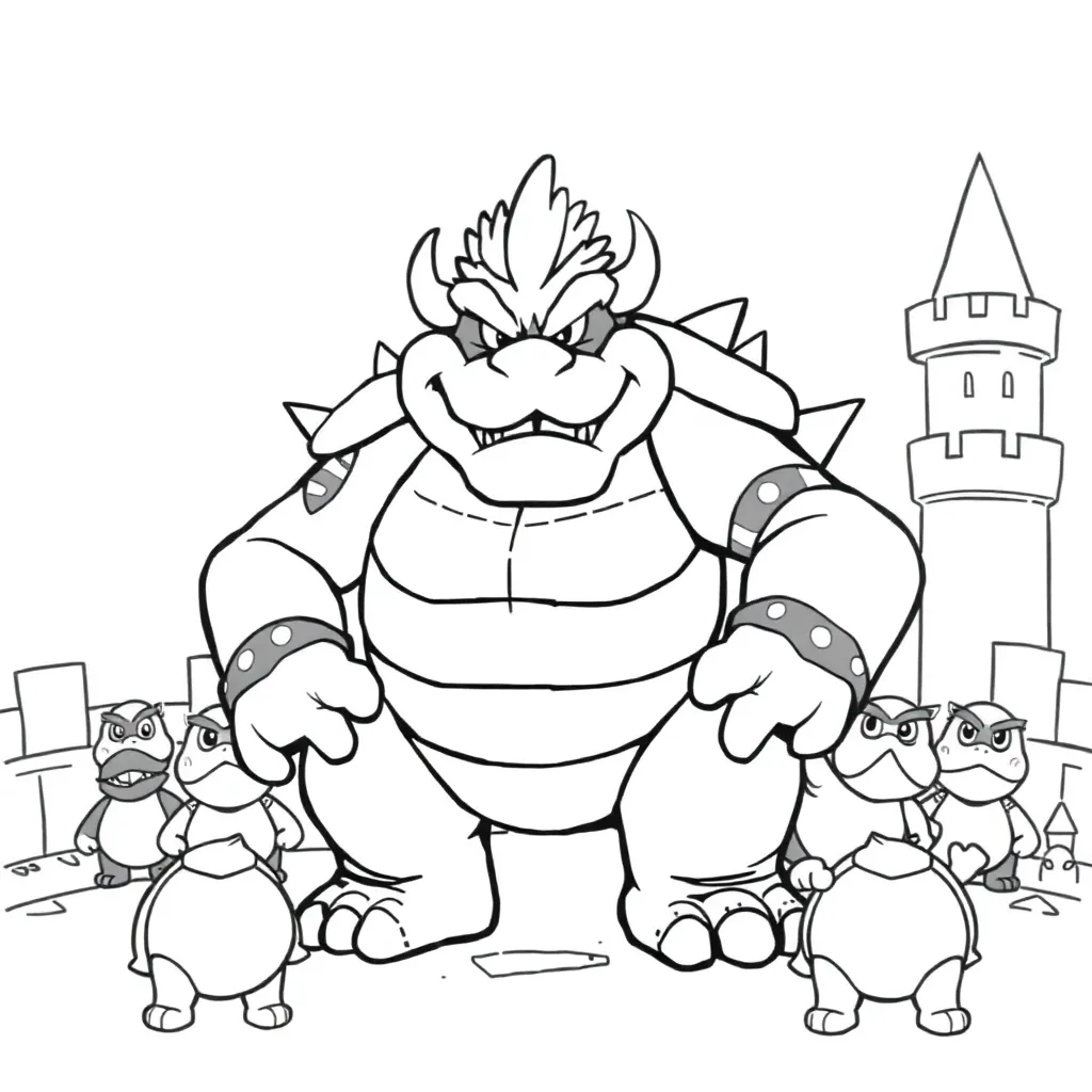 Bowser coloring page