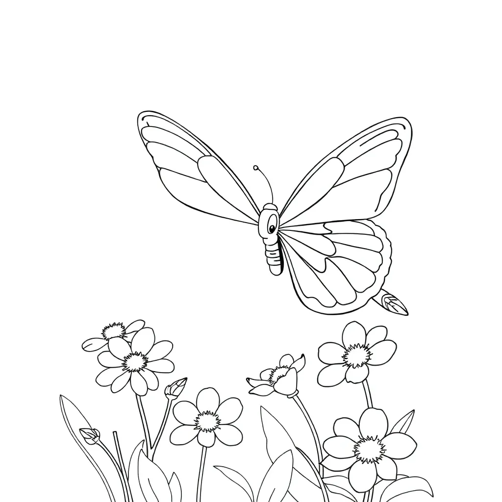 Butterfly coloring page