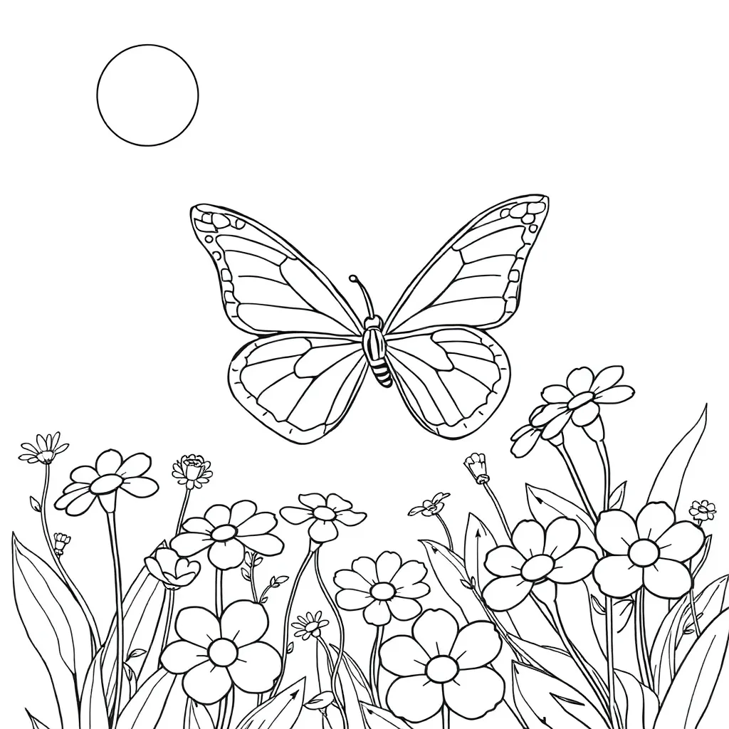 Butterfly coloring page