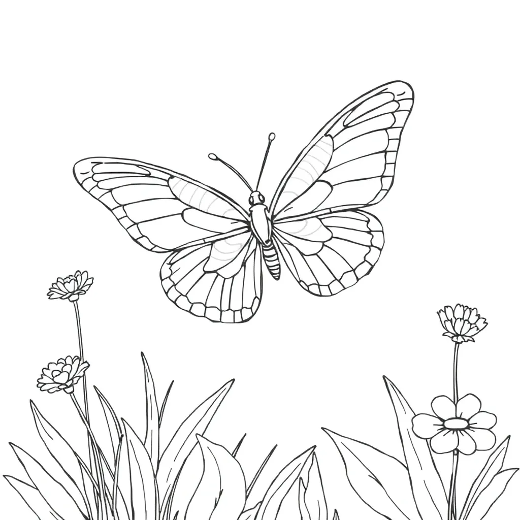 Butterfly coloring page