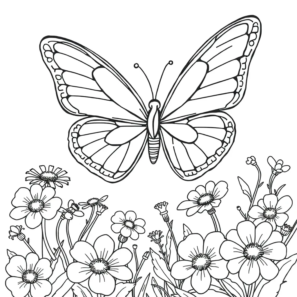 Butterfly coloring page