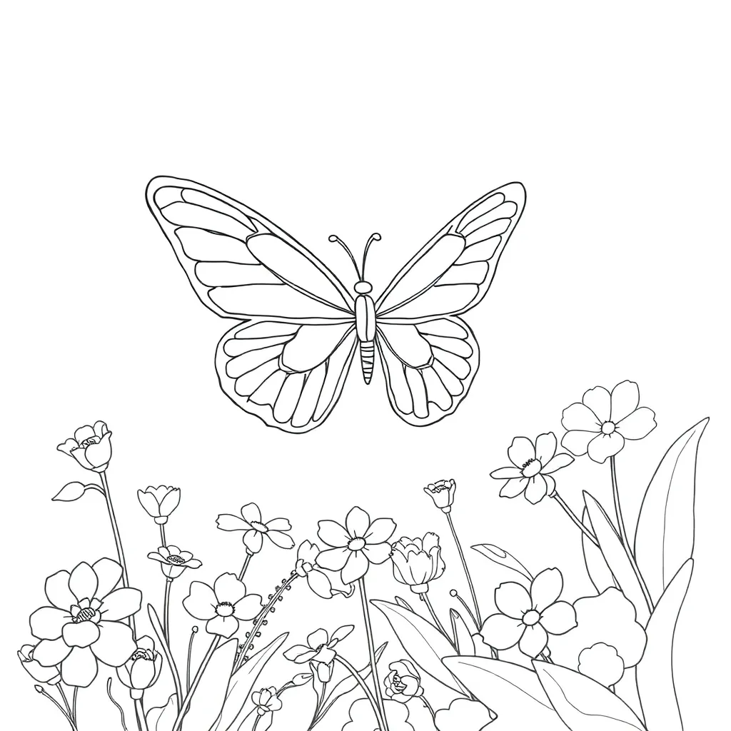 Butterfly coloring page