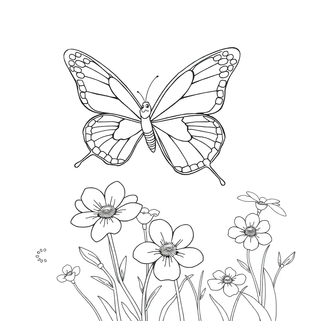 Butterfly coloring page