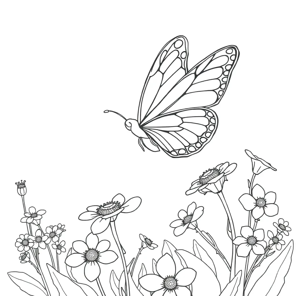 Butterfly coloring page