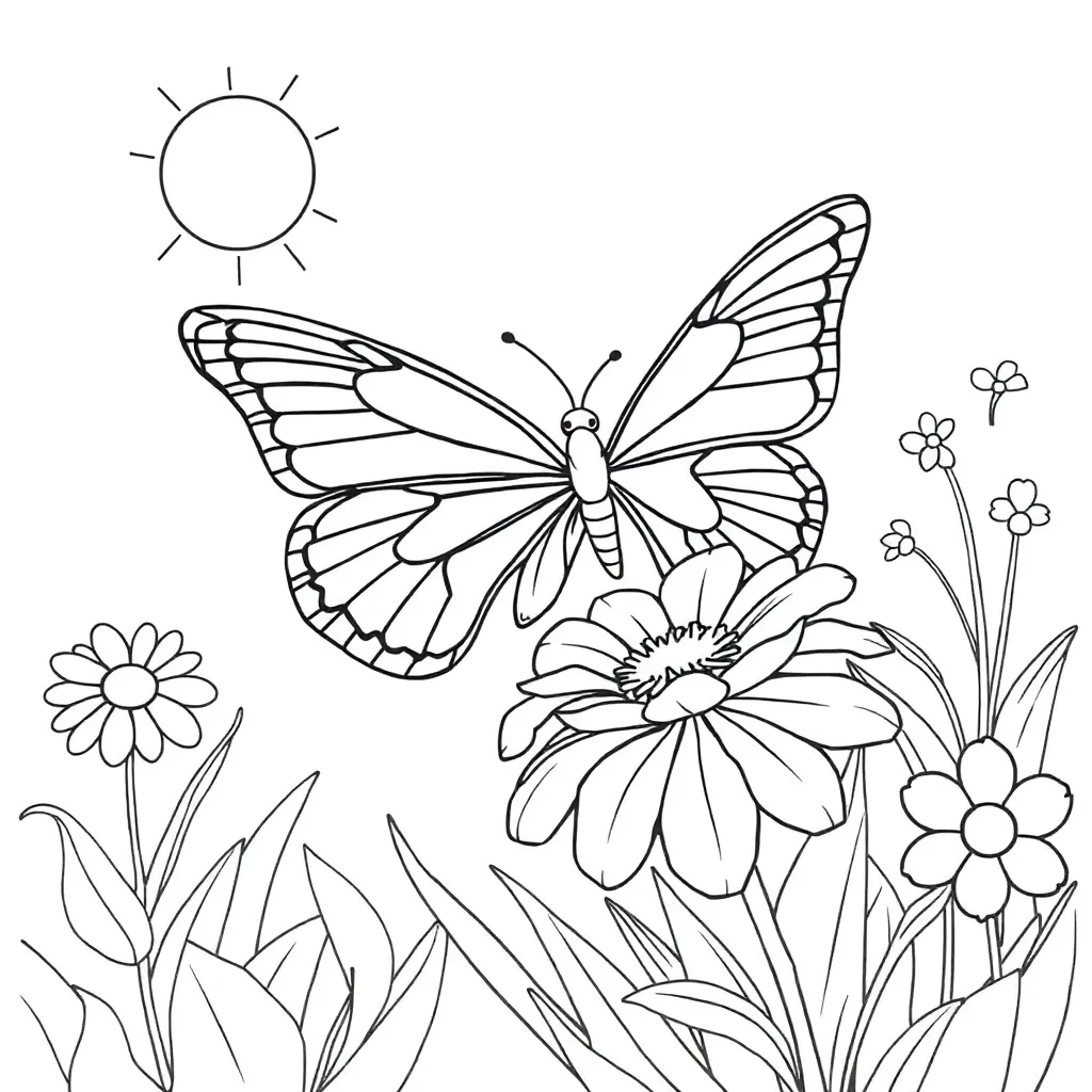 Butterfly coloring page