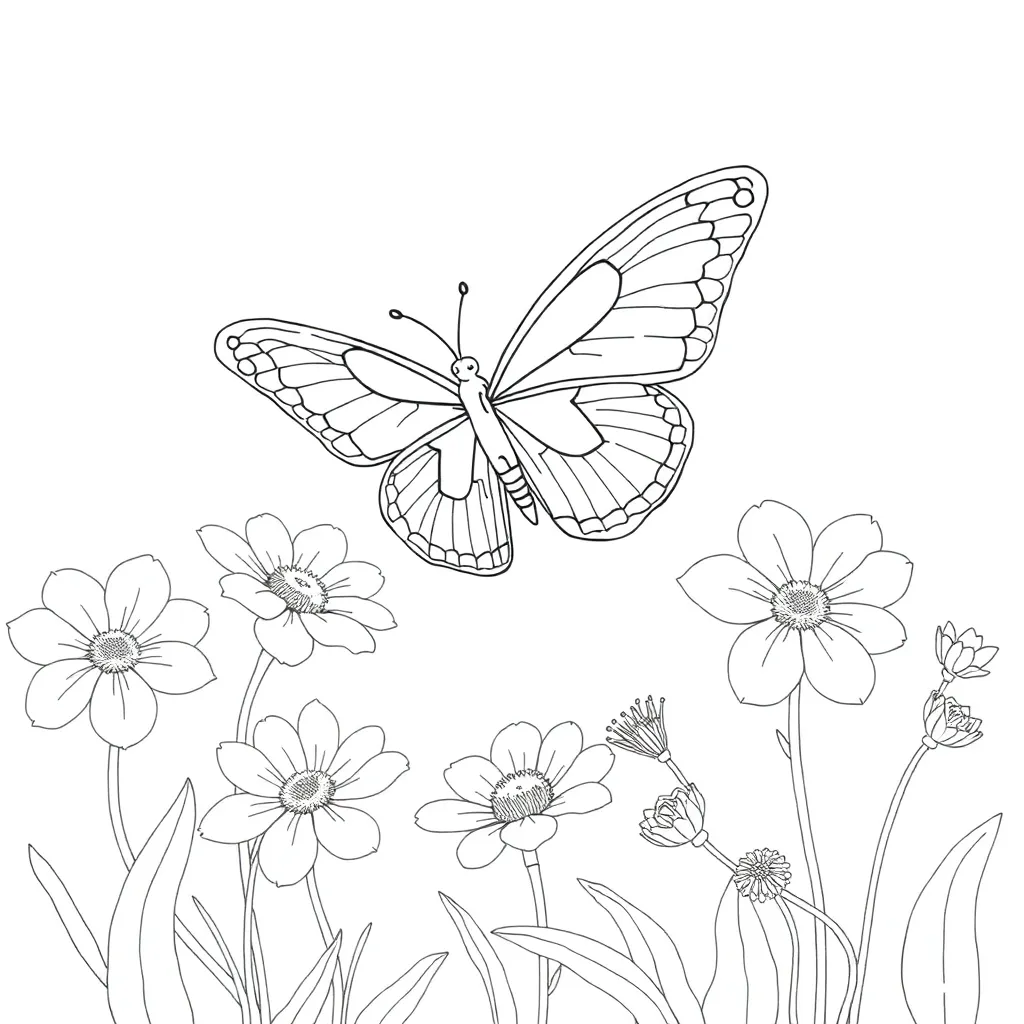 Butterfly coloring page