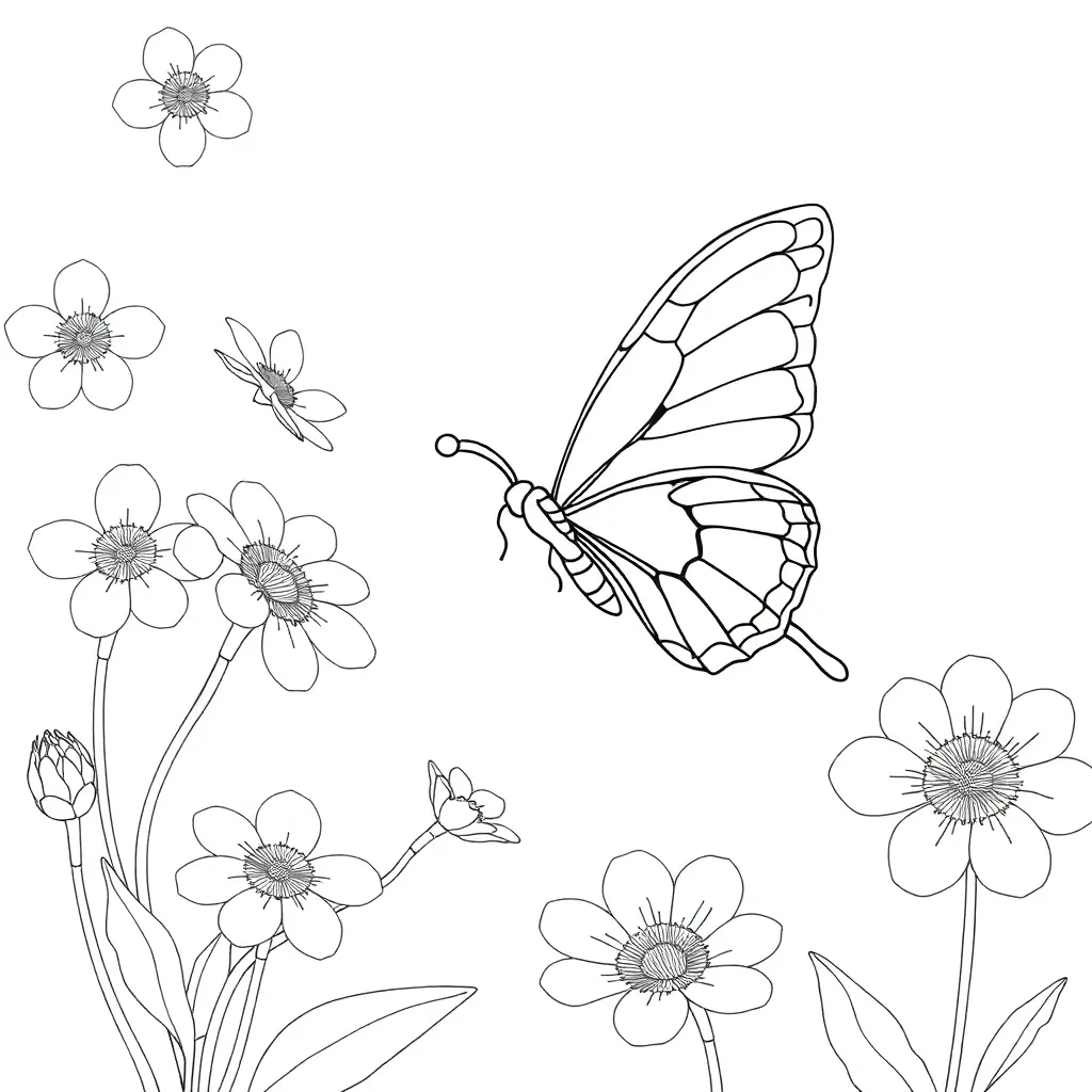 Butterfly coloring page