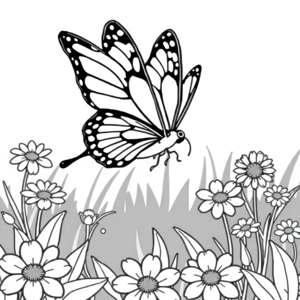 Butterfly coloring page