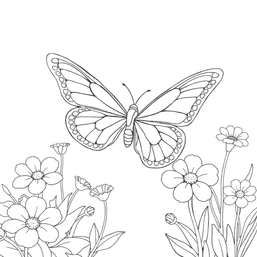 Butterfly coloring page