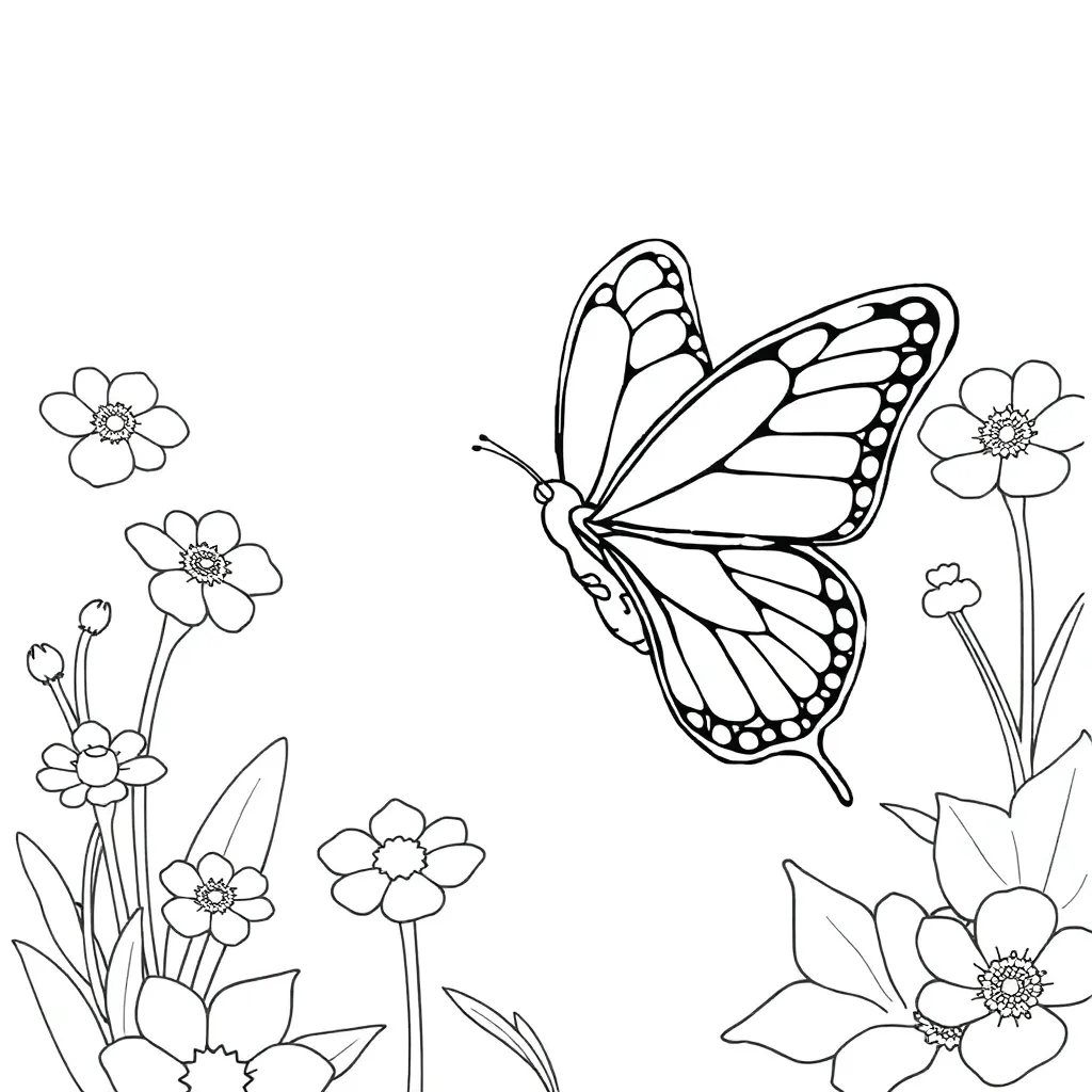 Butterfly coloring page