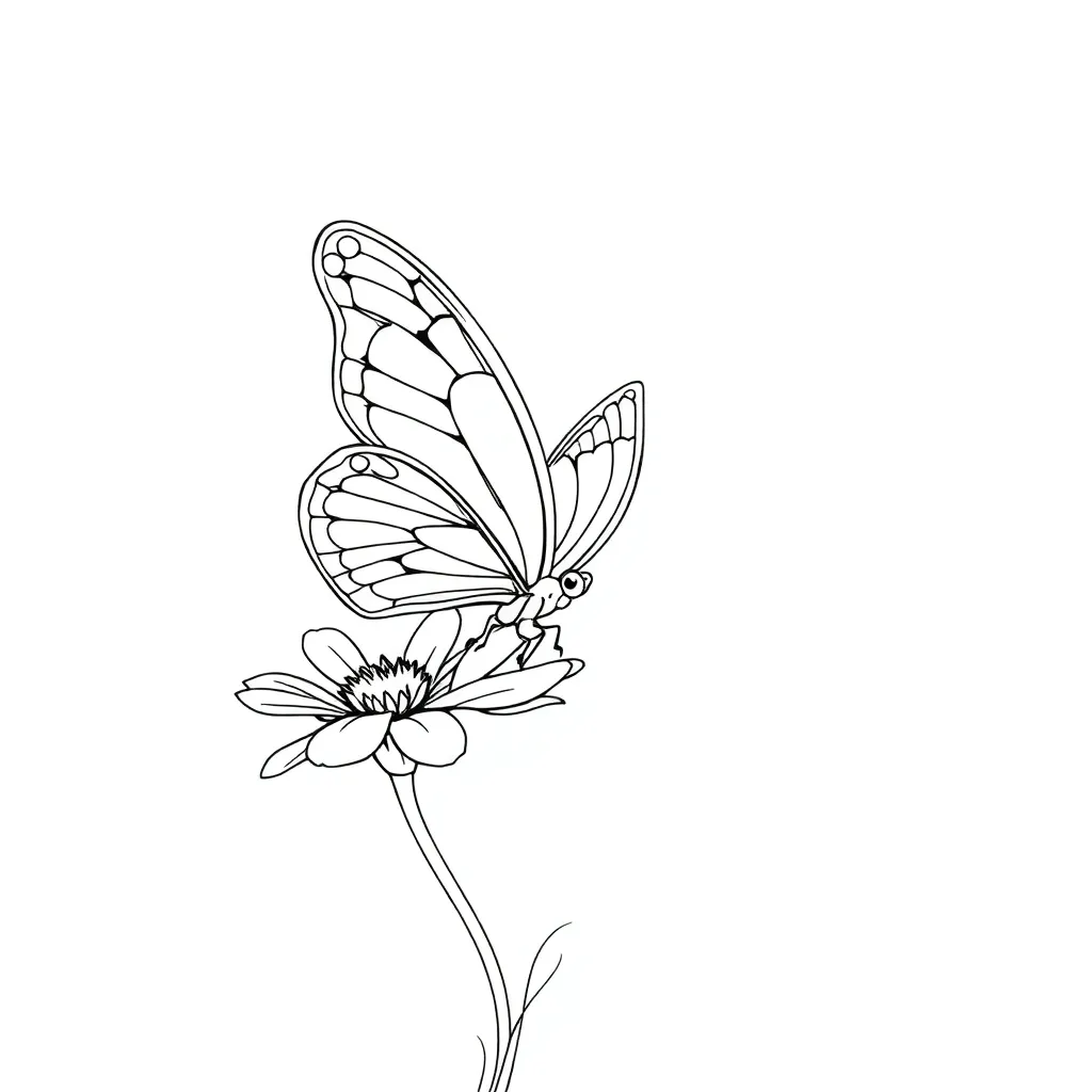 Butterfly coloring page