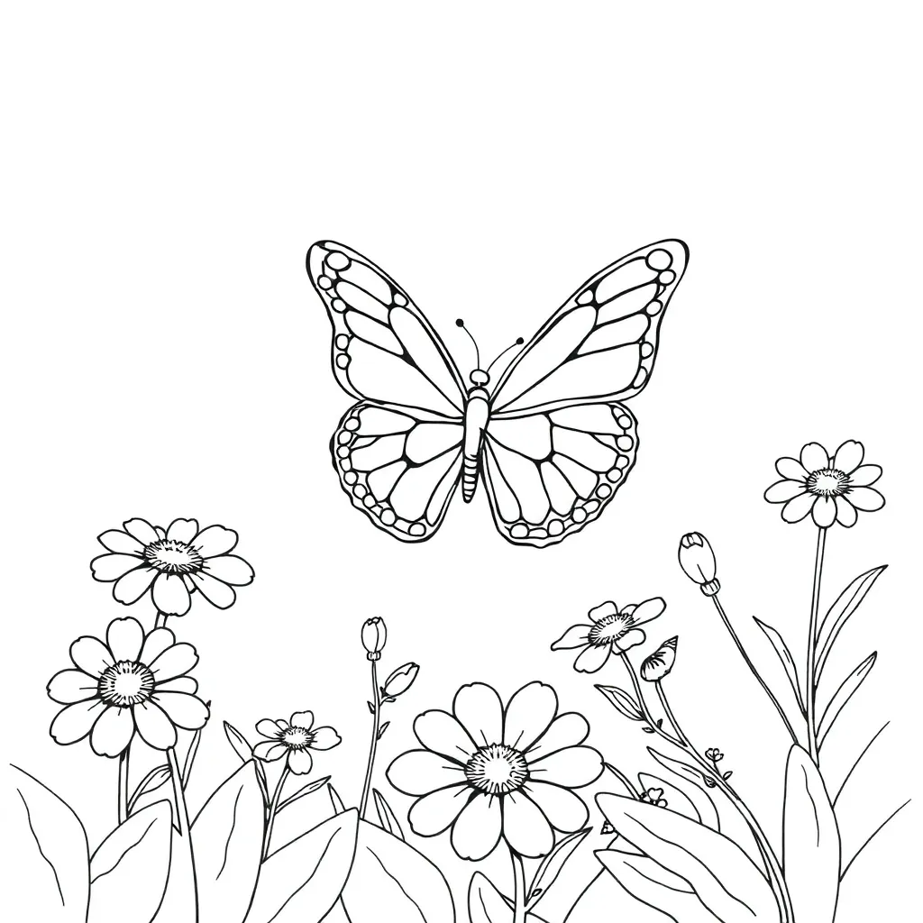 Butterfly coloring page